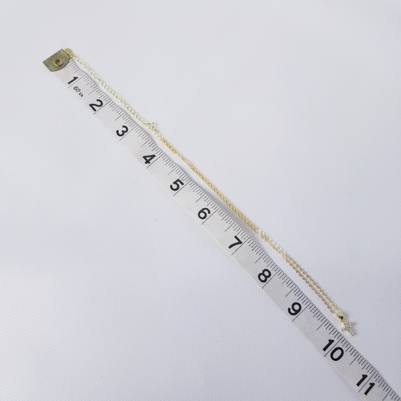 .925 Sterling Silver OR Yellow Small Cross Necklac - Picture 7 of 8